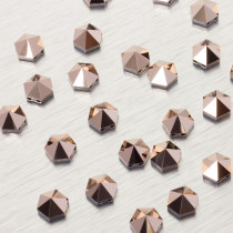 5060 Hexagon Spike bead rose gold 7.5mm