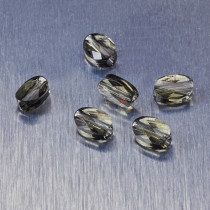 5051 Swarovski mini oval bead 8x6mm Black Diamond