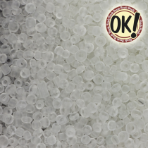 Koraliki SeedBeads Round 8/0 Transparent Frosted Crystal