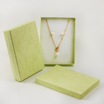 Pudełko do biżuterii ozdobne prostokątne zielone 12x16cm