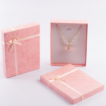 Pudełko do biżuterii ozdobne prostokątne różowe 12x16cm