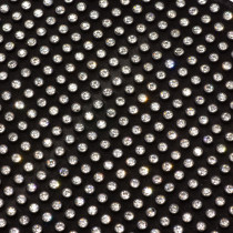 Taśma z kryształkami na materiale czarna 10x15cm