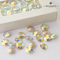 Kryształy Rhinnes flat diamond crystal AB 14mm