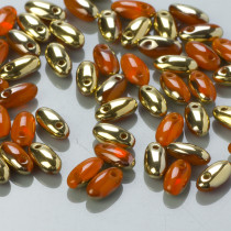 Koraliki RIZO 2,5x6mm Opal/Orange Amber (FR81260)