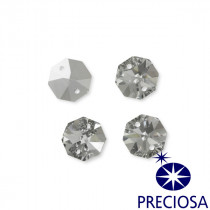 Preciosa octagon silver shadow 16mm dwie dziurki