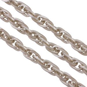 Łańcuch aluminiowy owal podwójny kwadratowy perłowy 15x10mm