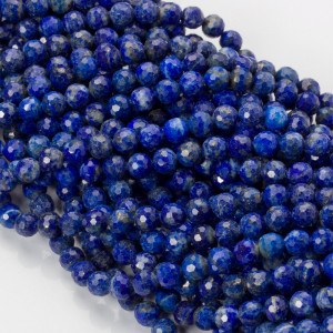 Lapis lazuli kulki fasetowane 6mm