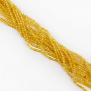 Żółty agat kulka fasetowana 3mm