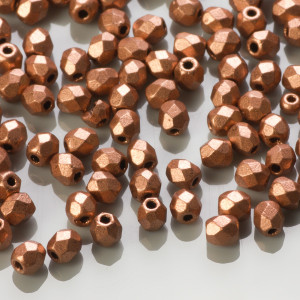 Fire Polish Matte Metallic Copper (K0177JT) 3mm