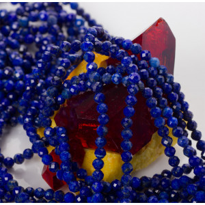Lapis lazuli kulka fasetowana 3,5mm