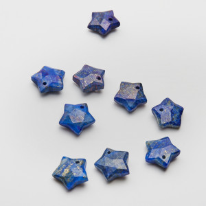 Lapis lazuli gwiazdka fasetowana zawieszka 12mm