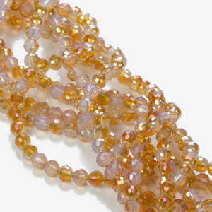 Kryształki kulki opal amber 6mm