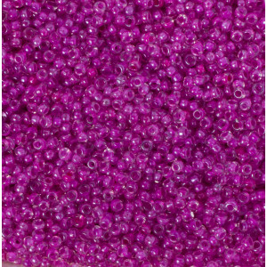 Koraliki NihBeads 12/0 Inside-Color Lustered Crystal/ Hot Pink Line