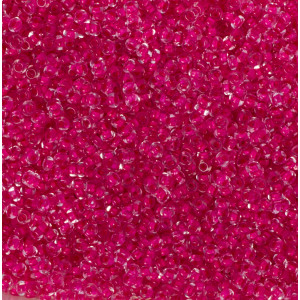 Koraliki NihBeads 12/0 Inside-Color Crystal/ Dark Hot Pink Line