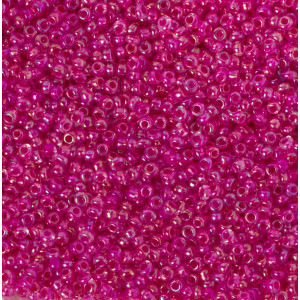 Koraliki NihBeads 12/0 Inside-Color Rainbow Crystal/ Hot Pink Line