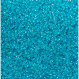 Koraliki NihBeads 12/0 Inside-Color Crystal/ Blue Turquoise Line