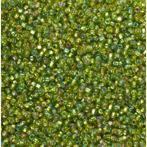 Koraliki NihBeads 12/0 Silver-Lined SH Trans-Rainbow Lime