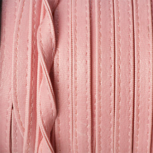 Rzemień szyty różowy płaski 8x2mm