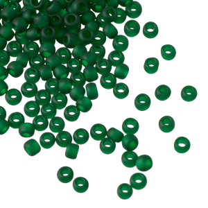 Koraliki TOHO Round 8/0 Transparent-Frosted Green Emerald