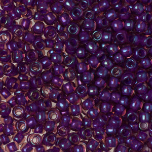 Koraliki TOHO Round 6/0 Inside-Color Rainbow Rosaline/Opaque Purple Lined