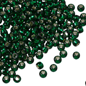 Koraliki TOHO Round 8/0 Silver-Lined Green Emerald