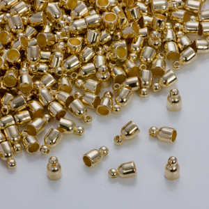 Drobne gładkie końcówki w kolorze złotym 3,5 mm