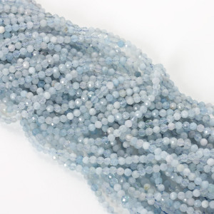 Akwamaryn kulka fasetowana 3mm